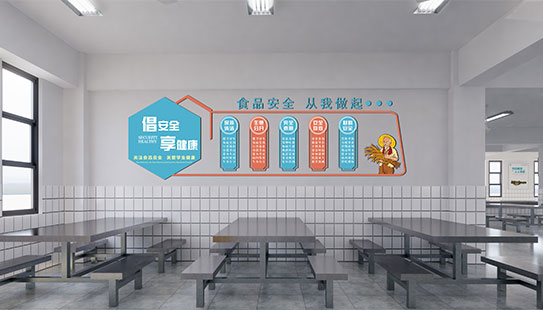 河南学校餐厅文化墙