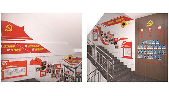 河南学校楼梯文化设计